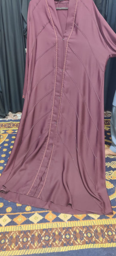 BinEman Zoom Fabric Fancy Abaya - Pink